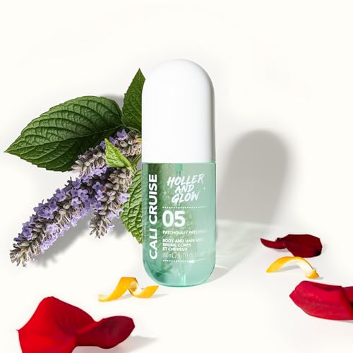 Image of Holler And Glow Cali Cruise Body & Hair Mist, Body Spray For Women, Hair Perfume For Women, Women Fragrance, Zesty Citrus Tangerine, Rose, Patchouli, Floral & Citrusy Fragrance Notes, 8.11 Fl Oz
