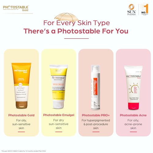 PHOTOSTABLE All Skin Sun Pharma Gold Sunscreen, SPF 55+ & PA+++, 12-Hour UV Protection, Dermatologist-Tested Sunscreen, Lightweight Formula, 50g - Image 7