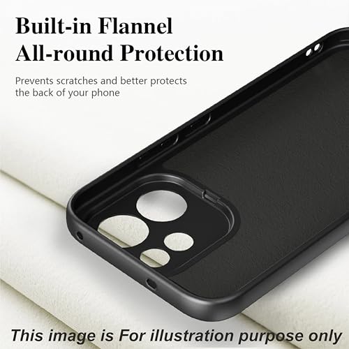 Image of Silicone Back Cover Case for OnePlus Nord CE6 Lite 5G | Soft Micro-Fibre Lining Inside | Anti Slip Grip & Camera Protection | Shockproof Case for (Black)