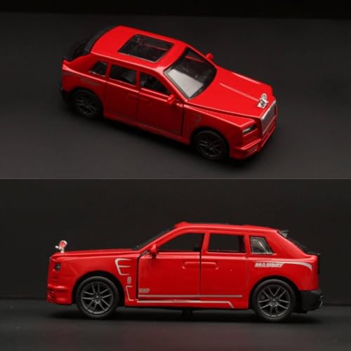 Image of SHAKTISM Rolls Royce Die-cast Model Car, 1:32 Scale, Pull Back Action, Opening Doors, for Boys, Girls & Collectors (Red-Diecast Metal Car)