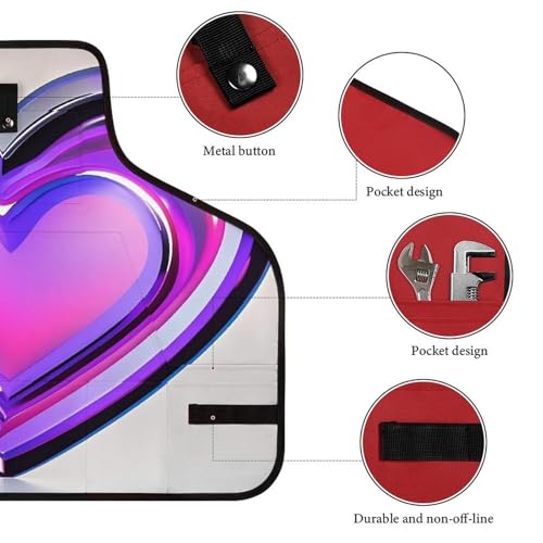 Delantal de trabajo Purple Hearts para hombres y mujeres miniatura 3