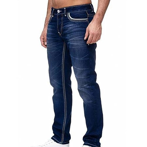 Jeans classiques multi-poches slim-fit de qualité supérieure