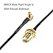 uxcell MMCX Male Right Angle to SMA Female Bulkhead,Pigtail Antenna Coaxial RF1.37 Low Loss Cable,RF Coaxial Connector,4inch