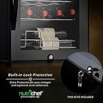 Nutrichef 28 Bottle Wine Fridge Adjustable Temperature 41°F to 64°F Single Zone Red & White Chiller Ultra Quiet Operation Wine Cooler For Home & Office, Free Standing 33x16x17 IN, Black - Image 7
