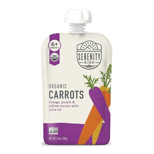 Serenity Kids 6+ USDA Months Organic Carrot Veggie Puree Baby