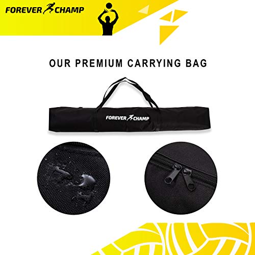 Forever Champ Volleyball Net System - Includes 32X3 Feet Regulation Size Net, 8.5-Inch Pu Volleyball, Carrying Bag, Boundary Lines, Steel Poles & Pump - Volleyball Net For Backyard, Beach, Or Pool #TOP6