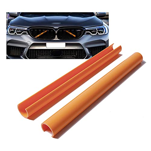 Image of SANRILY For BMW Grill Stripes Accessories Premium Grille Inserts Trims for BMW F20 F30 2012-2016, 1 2 3 Series 328i 320i 4 Series F36 Grill Inserts-Orange