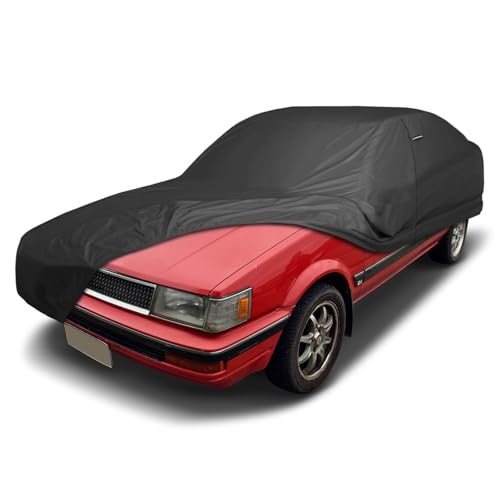Image of iCarCover Premium Custom Car Cover for 1982-1987 Toyota Corolla Heavy Duty Waterproof All Weather Rain Snow UV Sun Protector Custom Fit Full Exterior Indoor Outdoor Protection Car Cover (Black)