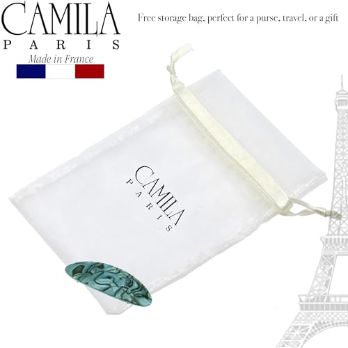 Camila Paris CP2984 Pinza para el Cabello Francesa Ovalada Azul, Sujeción Fuerte, Cierre Metálico Antideslizante, Accesorio Duradero para Estilizar miniatura 6