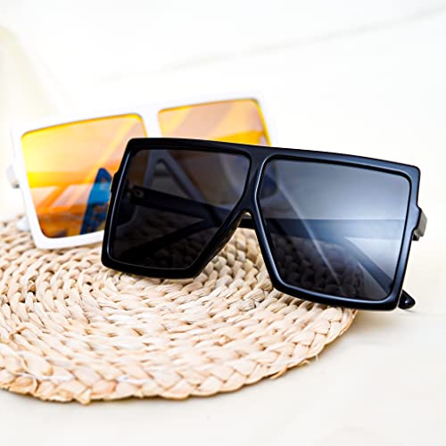 Oversized Square Sunglasses for Women Men Polarized UV Protection,Trendy Fashion Shades Designer Style VF72034