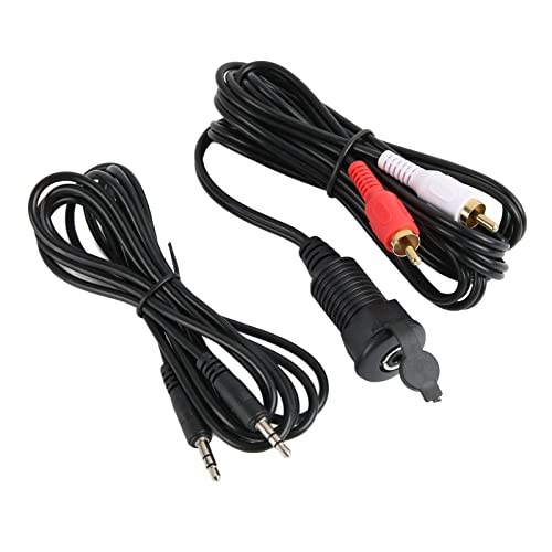 Cryfokt Premium-PVC-Material, 2 M/6,56 Fuß AUX-Panel-Montagekabel 3,5 Mm auf für Auto, Boot, Motorrad, Verschleißfestes Armaturenbrett-Panel-Einbaukabel für Auto