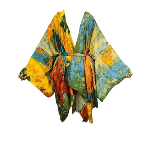 Cárdigan de verano largo tipo kimono sexy para mujer