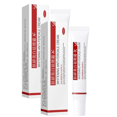 Fuyan Crema Blanqueadora y Anti-Pecas, Crema Iluminadora de la Piel, Crema Blanqueadora de Pecas, para Manchas Oscuras y Manchas, Todo Tipo de Piel (2pcs)