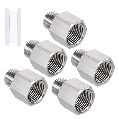Kozelo 5 pc Raccord tuyau 1/2" FNPT à 3/8" MNPT acier inox