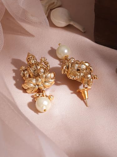 Image of Rubans Necklace Set Gold Plated Traditional Stylish Jewellery Gift for Women & Girls