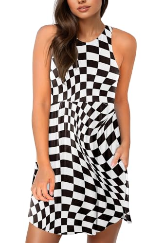 Image of HiMONE Vacation Dresses for Women 2025 Summer Dress Women's Casual Sundresses Casual Beach Petite Sun Dress XS-2XL