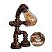 Produktbild ADFD Vintage Industrial Tischlampe Steampunk Roboter Schreibtischlampe Rustikale Wasserrohr Schreibtischlampe(Ohne Glühbirne) [Energieklasse A++]