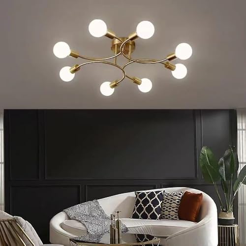 Image of Nordic Pendant Lights Lamps Modern Ceiling Light Hanging Lamp Home Decor Chandelier.(Bulb Not Included) (1154 /8 Light Golden)
