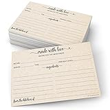 SUPERIOR QUALITY: Designed and made in the USA with fine quality uncoated card stock that won't smudge, making them popular gifts and bridal keepsakes. PREMIUM CARD STOCK: Made with thick, 14pt (140lb/300gsm) acid-free card stock. It's smooth, easy t...