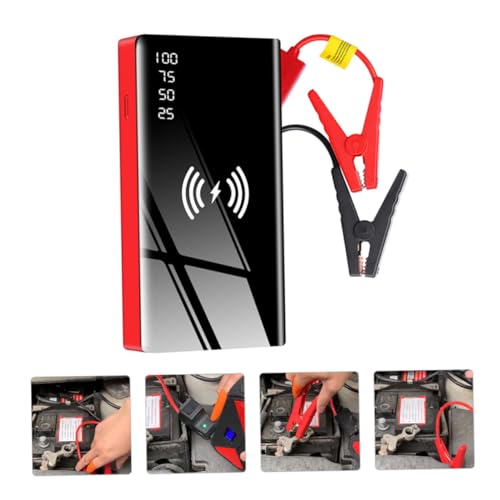 ibasenice Starthilfe Powerbank Auto Notstartgerät für Benzin bis Multifunktional mit SOS licht Schutzfunktionen Externes Fahrzeugladegerät Tragbarer Kfz Booster