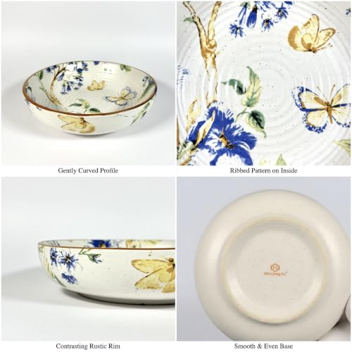 Image of SNS Neelanjali Ceramic Serving Bowl | Premium Salad & Snacks Bowl | Semi-Matt Finish Dinnerware for Oats Pasta Fruits & Desserts | Tableware for Gifting (Neelanjali Kitchenware Bowl, 1 Piece)