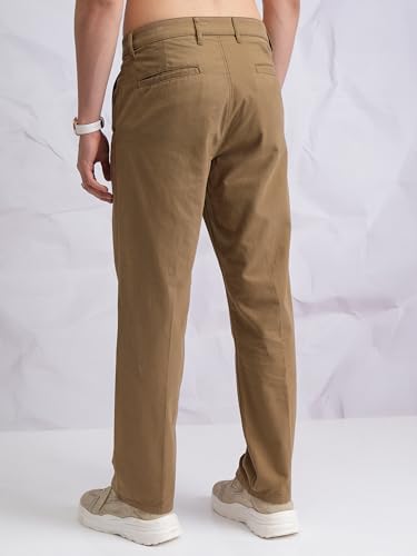 Image of Highlander Men's Ankle-Length Straight Fit Trousers | Modern Style & Comfort | Perfect for Casual & Formal Wear | Trouser for Men | Men Trousers | Trousers for Man | Pants for Man