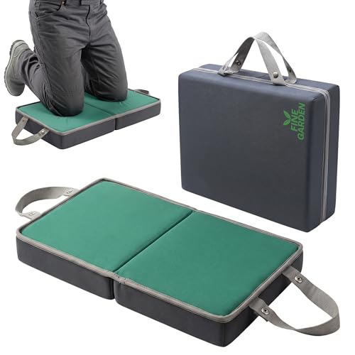 FINE GARDEN Kneeling Pad 7cm Memory Foam Pillow Extra Thick Foldable Garden Kneeling Pad with Handles Perfect for Gardening Bath Kneeler Seat Cushion Yoga Housework