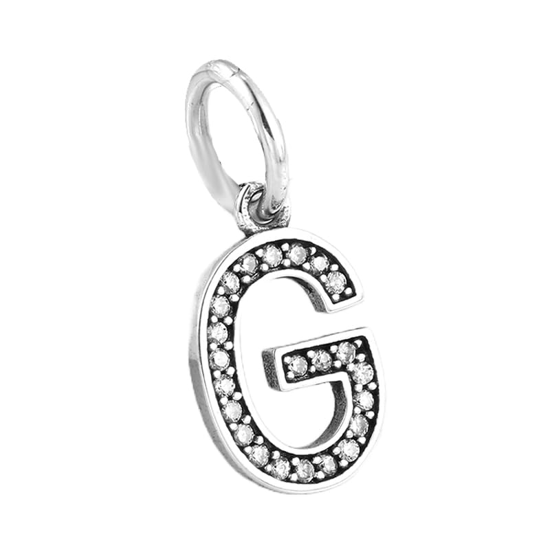 Charm Lettera G Iniziale Nome Ciondolo Pendente in argento 925 - Les Folies per Pandora