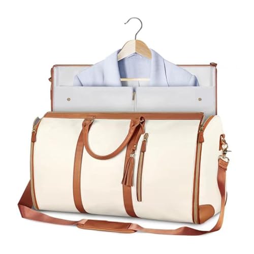 Stylish Garment Duffel Bag for Travel and Business, Beige Brown4