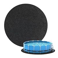 Mineup Bodenplane Für Pools, 4m Poolunterlage Rund, Oberirdische Pool-Bodenmatten, Pool Bodenplane Bodenmatte, UV-Stabil & Reißfest Schwimmbecken Matte, Bodenschutzplane Swimmingpool