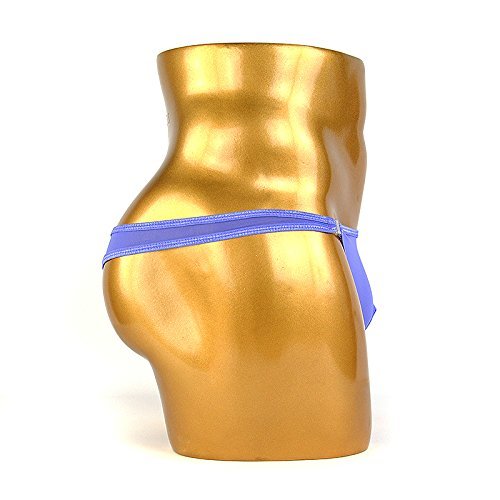 Wenmei Men's Bikini Boxer Briefs Trip Thongs G-String Milk Silk Underwear Shorts (Purple) #TOP5