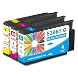 Compatible LX1000 LX2000 Ink Cartridge Replacement for Primera 53461 53462 53463 Color Ink Used with Primera LX1000 LX2000 Color Label Printers(1Cyan 1Magenta 1Yellow, 3 Pack)