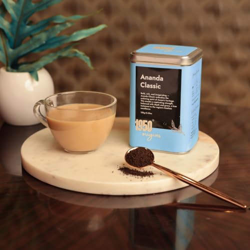 Image of 1950 Origins Ananda Classic Premium Assam CTC Tea,150g Tin Caddy | Strong Kadak Chai Patti | 100% Natural Loose Leaf Black Tea | Rich & Refreshing Milk Tea | Single Estate | Best For Milktea