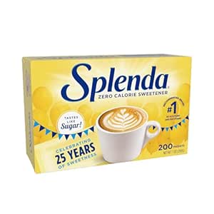 SPLENDA Zero Calorie Sweetener, 200 Count Packets