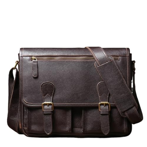 Mallette d'affaires Vintage en cuir de vachette de qualité supérieure aux finitions artisanales