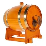 IWOWHERO Barril de Madera para Envejecimiento de Vino Color Marrón con Base Estable y Grifo Dispensador para Almacenaje de Vino Cerveza y Licores