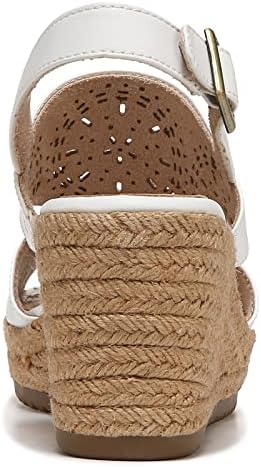 SOUL Naturalizer Womens Ocean Slingback Wedge Sandal, White Smooth, 9 US | Image 4