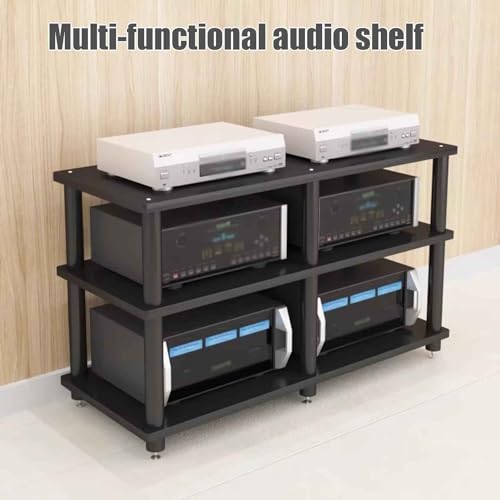 Cinema Audio Equipment Rack Professional Amplifier Stand Multi-Functional Multi-Layer Audio Stand Strong Structure Easy to Clean Long Service Life (Color : White, Size : 2st Floor)