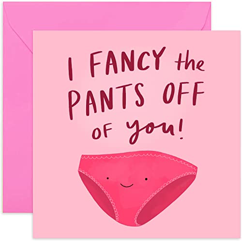 Old English Co. Fancy The Pants Off Of You Karte – lustige Jahrestagskarte für Freund, Freundin, Ehemann, Ehefrau – lustige Valentinstagskarte für Sie oder Ihn | innen blanko mit Umschlag