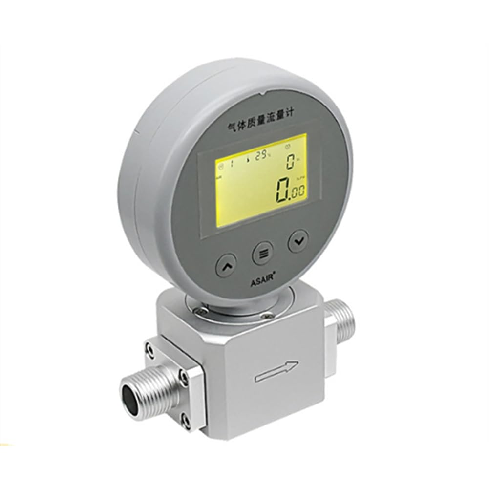 NONDK AMS2106 Digital Display Mass Meter NPT1/4 Compressed Air Oxygen Nitrogen Gas 0-200L/Min Measurement