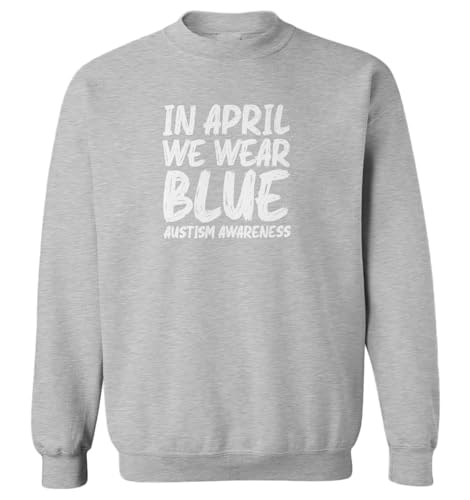Haase Unlimited In April We Wear Blue Autism Awareness Toddler Fleece Crewneck Sweater