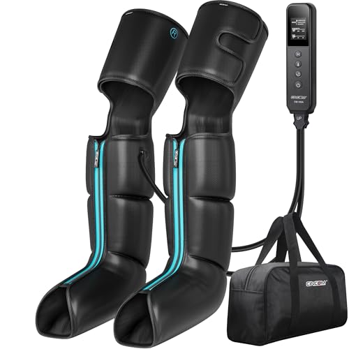 Image of CINCOM Leg Massager for Circulation and Pain Relief, Air Compression 3 in 1 Leg Massager for Foot Calf & Thigh, Leg Compression Boots for Recovery, Edema, RLS Relief