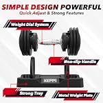 Keppi Adjustable Dumbbells Set-25lb Pair Dumbbells with Anti-Slip Metal Handle for Exercise & Fitness Fast Adjust Weight for Full Body Workout Fitness