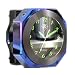 Moto Manillar Montaje Fresco Estilo Noctilucente Reloj Dial Reloj de Cuarzo Moto Luminoso Reloj de Aleación Medidor de Tiempo Reloj Resistente al Agua (arco iris)