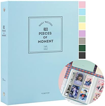 B FANCY Small Polaroid Photo Album 160 Pockets Picture Book for Kids, Baby, Family, Kpop Photocard Holder Book Holiday Gift Blue