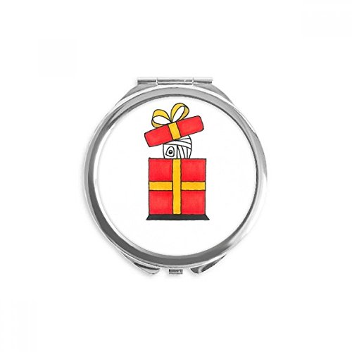 Miroir rond de poche Horus Noël, mini miroir de maquillage portable multicolore