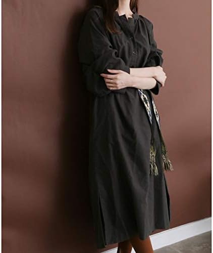 Amazon Co Jp Kbf Kbf レディスワンピース Bigシルエットシャツワンピース Charcoal One 服 ファッション小物