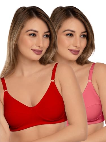 Image of Daisy DEE Women's Cotton Seamed Non-Wired Regular Straps Full Coverage Non-Padded Bra - NSHTL
