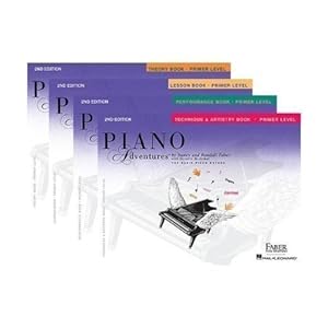 Faber Piano Adventures Primer Level Learning Library Pack – Lesson, Theory, Performance, and Technique & Artistry Books