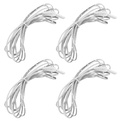 Begonia 4 Stück LED Verlängerungskabel, Weiße Kabel 2m für die Küche Schrankbeleuchtung Aufbauleuchte Küchenleuchte LED Kabel Anschlusskabel